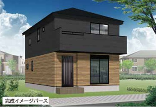 【外観パース】 | 【仲介手数料０円】茅ケ崎市矢畑　新築一戸建て