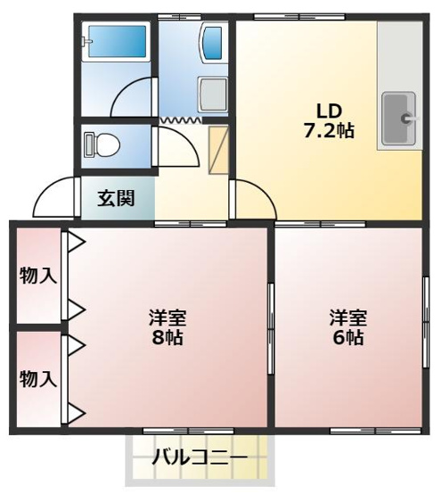 【間取り】 | エスティーム中原A