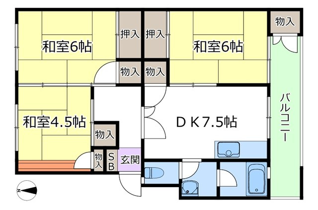 【間取り】 | 千里竹見台団地A4棟 | エイブルにて取扱い可能な住宅ローンは、全部で10種類以上！お客様にピッタリの住宅ローンを当社のFPよりご案内させて頂きます。住宅ローンのご相談だけでも、お気軽にご相談下さいませ。