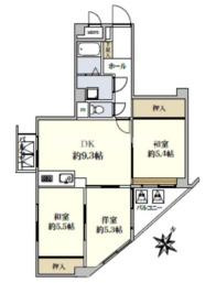 ライオンズマンション新小岩第5の間取り|南東×南西・角部屋につきまして日当たり・通風良好