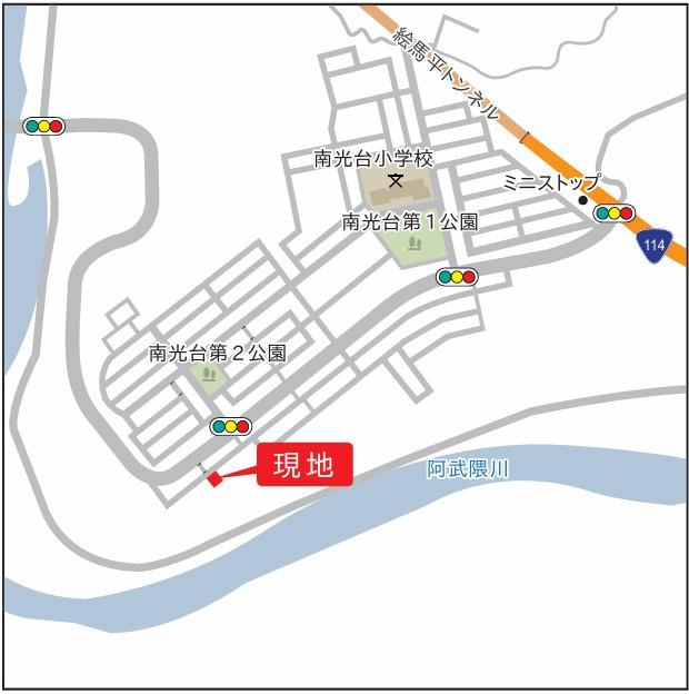 福島市南向台1丁目　中古戸建の地図|現地案内図