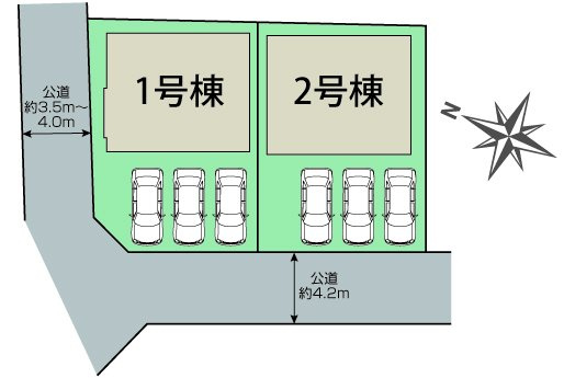 川越市豊田町 戸建て2号棟の区画図