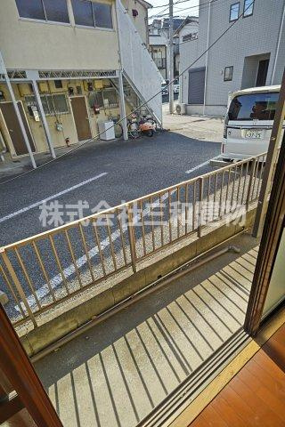 城山ハイムのバルコニー