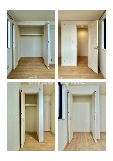 江戸川区北小岩6丁目中古住宅の収納|居室にはクローゼットを完備し、自由度の高い家具の配置が叶うシンプルな空間です。お子様の成長と必要になる子供部屋を与えるにはぴったりの間取りですね。