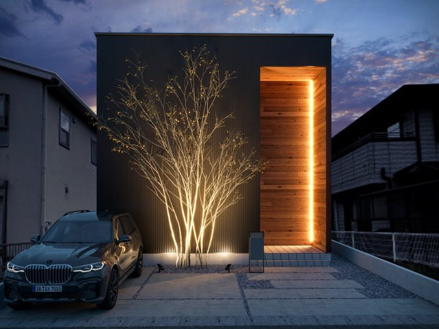 COLORSグリーンヒル　湖南市石部西1丁目　限定1区画の外観パース|施工例外観パースです