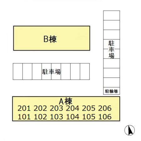 神取ハイツの区画図