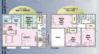 【間取り】 | クレイドルガーデン光市虹ヶ丘第８　一号地