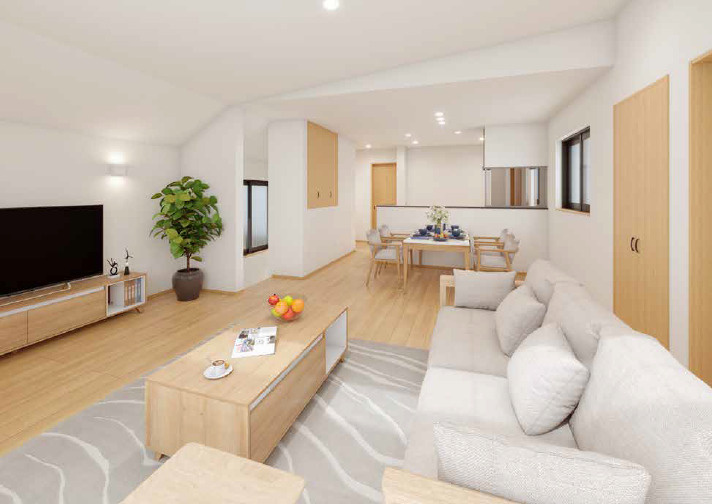 杉並区下井草1丁目　ハイグレード×制震　車庫付き大型住宅　限定1棟の居間・リビング|イメージです