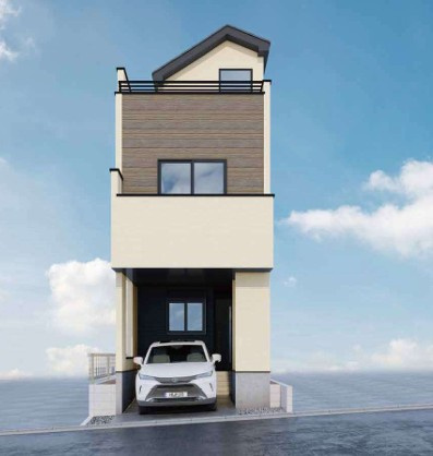 戸塚区上倉田町 新築戸建 5599万円の外観パース