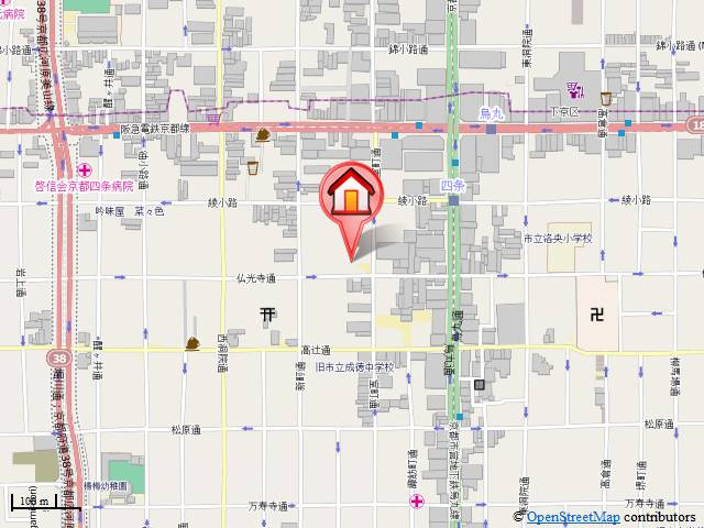 プレサンス京都四条烏丸クロスの地図