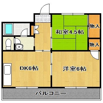 【間取り】 | サンコーポ | 収納しっかりとあります
