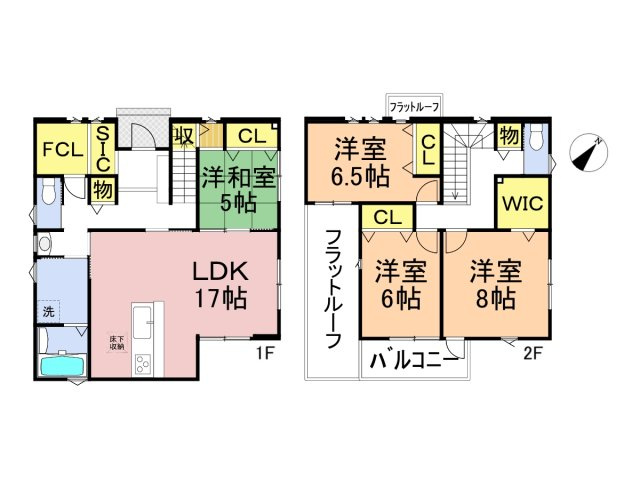 【商談中】タマタウン　羽島市福寿町本郷（福寿小）　全4区画分譲の間取り|■2号棟　■ヤマダ不動産　株式会社リライフ　
■夢のマイホーム購入をフルサポートします！