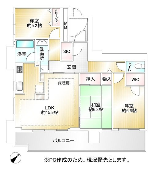 アイランドタワースカイクラブC棟の間取り