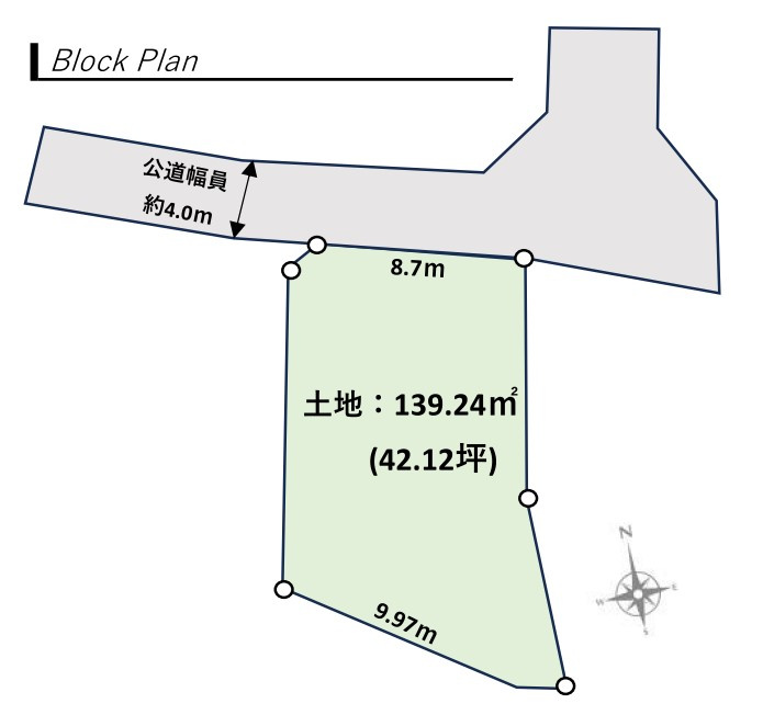 平塚市片岡　売地の土地図