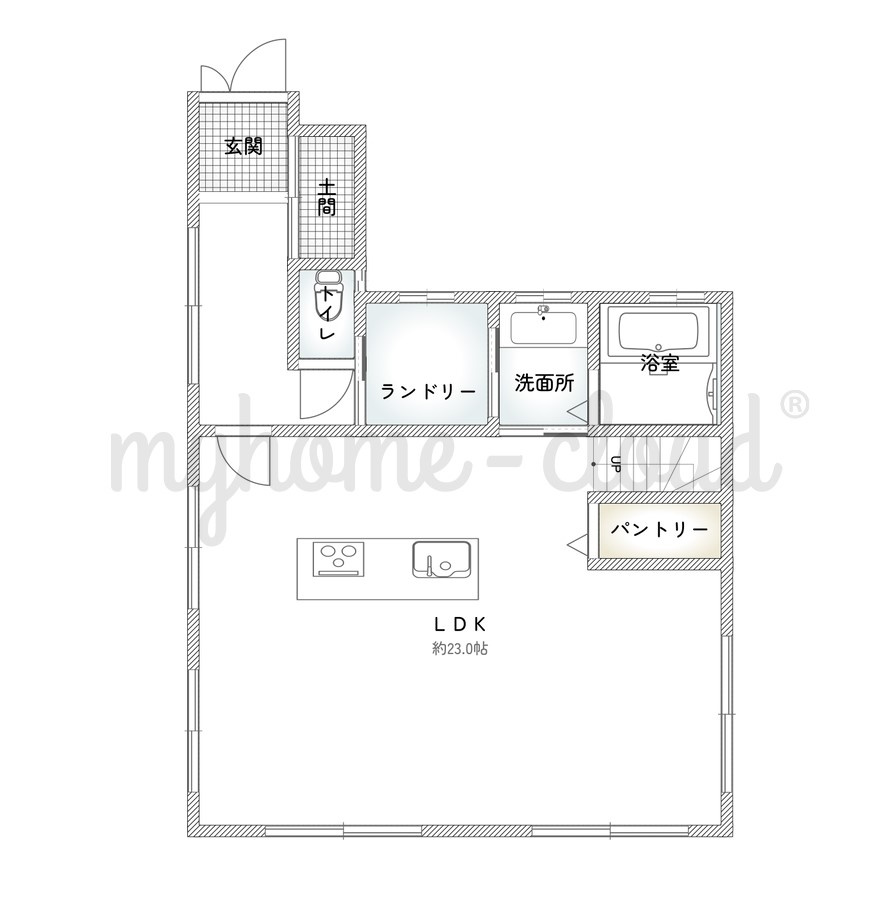 平塚市片岡　売地の参考プラン|１F参考プラン