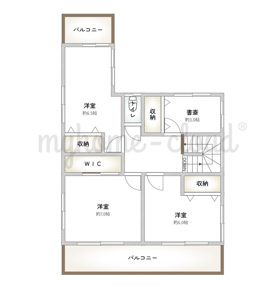 平塚市片岡　売地の参考プラン|２F参考プラン