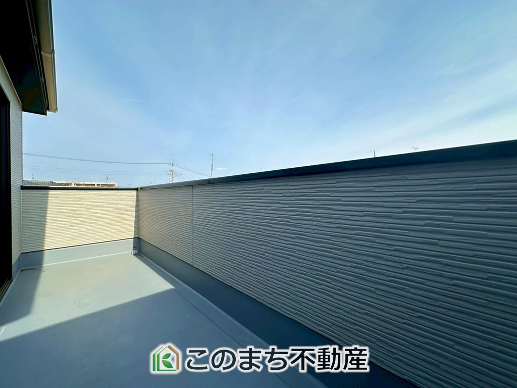 リガーレさくら市氏家11期　2号棟のバルコニー