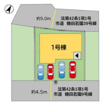 小倉南区蜷田若園2丁目5期の区画図