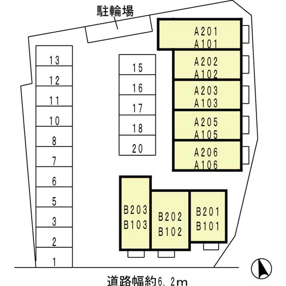 ドルチェ鈴蘭の区画図