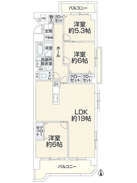【間取り】 | スカイハイツ五条☆仲介手数料無料☆
