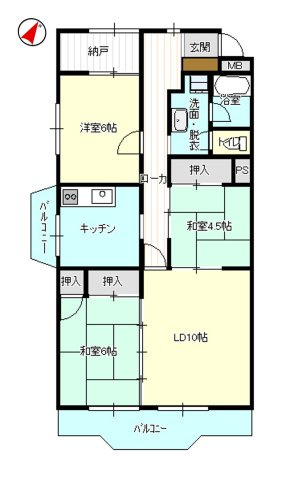 第二駅南ハイツの間取り