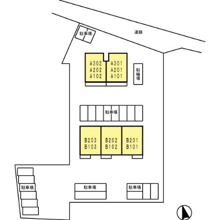 グランシャリオ前屋敷A　　　刈谷市近郊の賃貸はクラスホーム刈谷店の区画図