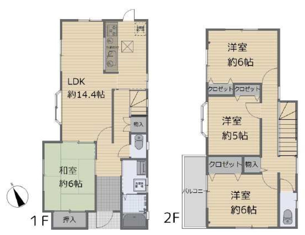 厚木市恩名 リフォーム中古戸建ての間取り