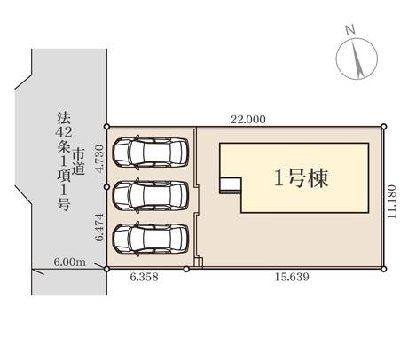 桜川市東桜川第1　新築戸建の区画図