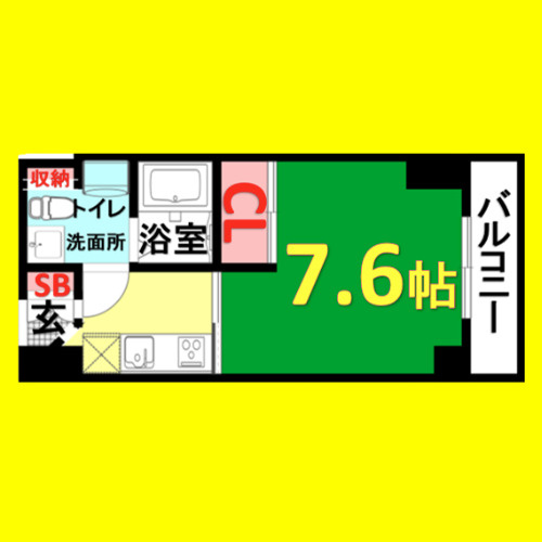 リアライズ高畑　名古屋市賃貸　仲介手数料無料の間取り