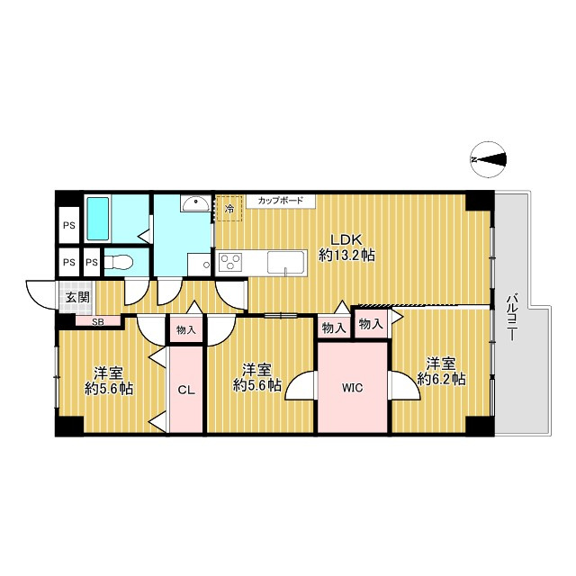 今福西コーポの間取り