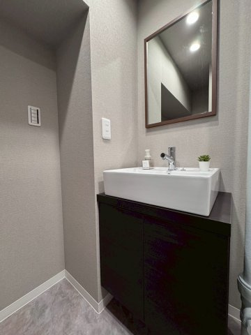 クローバーハイツ森小路二号棟の独立洗面台