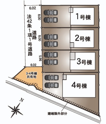 【区画図】 | クレイドルガーデン光市中島田第１　四号地