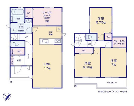売新築戸建　静岡市駿河区下川原4丁目の間取り