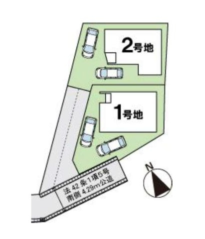 春日市下白水南5丁目第3-2棟（2号棟）　の区画図|配置図（2号棟）