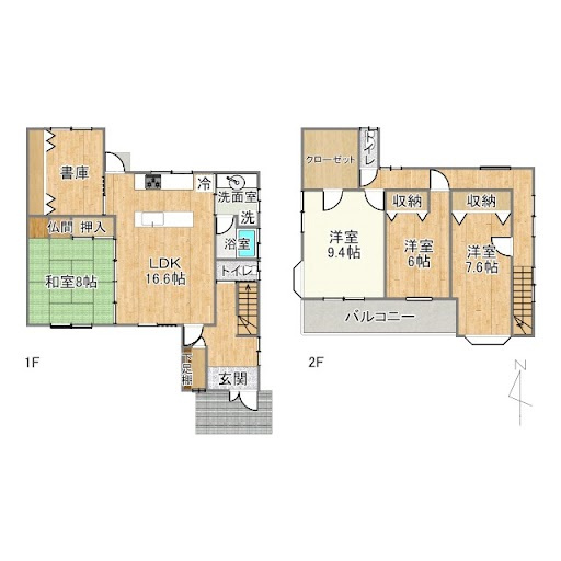 売中古戸建　中央区増楽町の間取り|5LDK＋駐車場2台可
