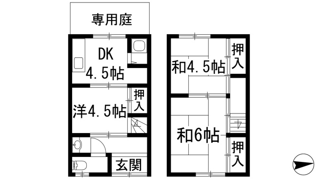 【間取り】 | 荻野5丁目テラスハウス