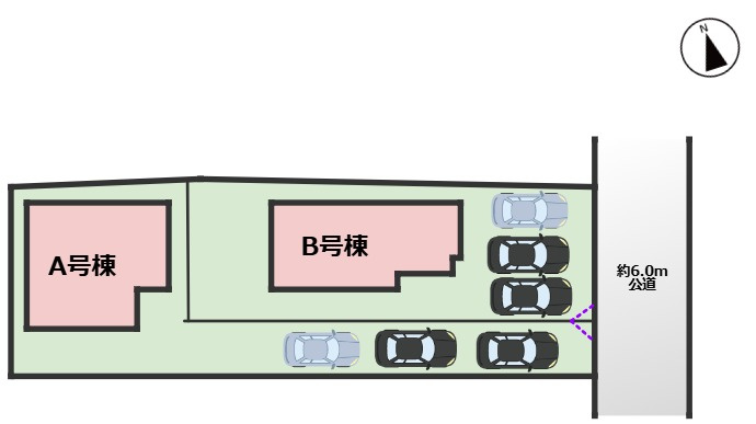 港区茶屋新田3期｜名古屋市の戸建ならホームアップの区画図