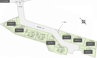 【土地図】 | 【仲介手数料無料！！】川崎市麻生区細山6丁目　建築条件付き売地（全10区画）1-6区画　2600万円