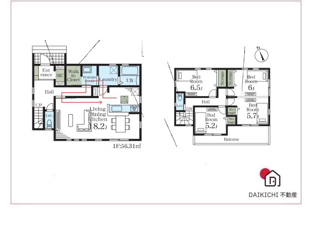 【間取り】 | 深谷市上柴町東第3　リーブルガーデン　新築戸建　全2棟　1号棟 | 1号棟