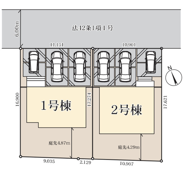 【区画図】 | 深谷市上柴町東第3　リーブルガーデン　新築戸建　全2棟　1号棟