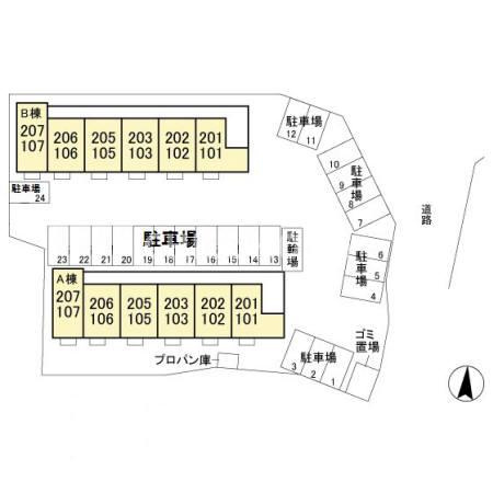 ディアコート　Ａの区画図|当社、チルホームのHPもご覧ください(^^)/物件情報多数♪