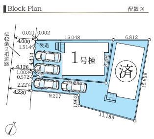 【仲介手数料０円】茅ヶ崎市柳島3期　新築一戸建て　1号棟　全2棟の区画図|【仲介手数料０円】茅ヶ崎市柳島3期　新築一戸建て　全2棟