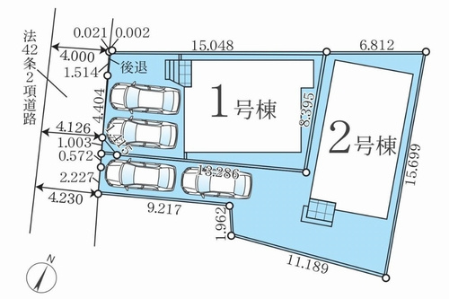 【区画図】 | 【仲介手数料０円】茅ヶ崎市柳島3期　新築一戸建て　全2棟 | 【仲介手数料０円】茅ヶ崎市柳島3期　新築一戸建て　全2棟