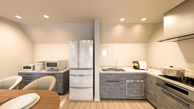 練馬区豊玉北1丁目　充実設備の新築戸建　限定1棟の完成予想図|ダイニングキッチン　完成予想図

