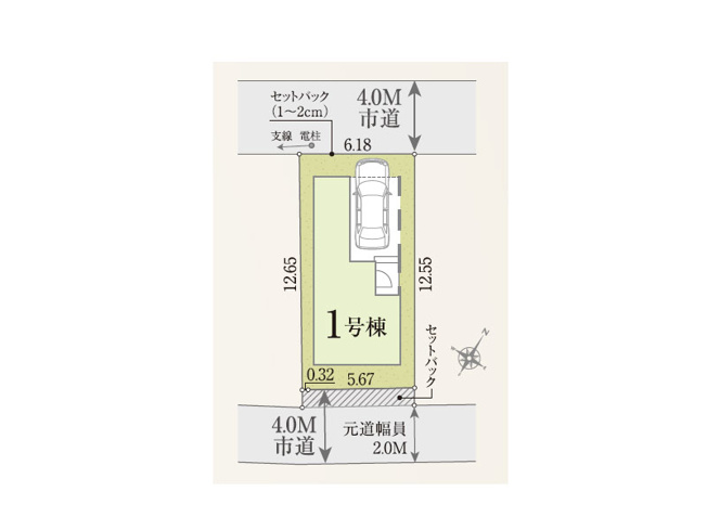【区画図】 | 富士見市鶴瀬西3丁目　新築一戸建住宅　全1棟　(ふじみ野店) | 二方道路に面し採光・通風良好です！※図面を基に作成しています。現況と異なる場合は現況を優先いたします。