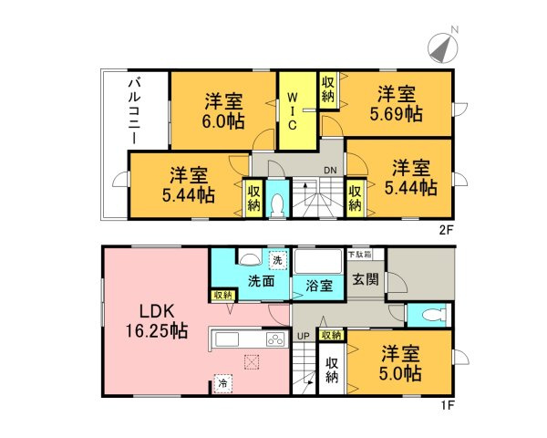 碧南第66照光町　新築住宅＜4号棟＞の間取り|5LDK＋WIC