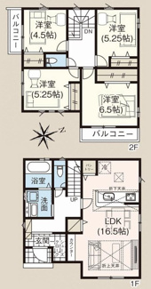 【間取り】 | 【仲介手数料無料！！】川崎市麻生区細山4丁目　新築戸建て（全5棟）4号棟　5080万円 | 4号棟