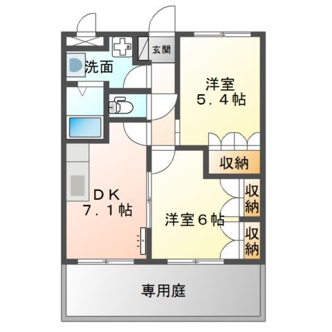 ルミナス・ヨシダＢの間取り