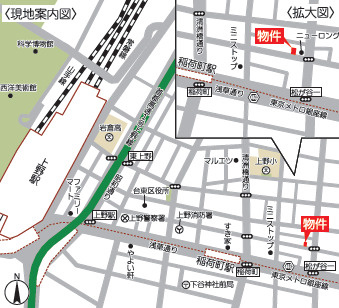 Bloom Tower Uenoの地図