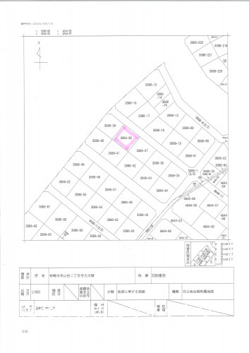 米山台二丁目戸建の地図